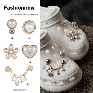 FENKAN | Phụ Kiện Trang Trí DIY Croc Jibbitz Màu Trắng