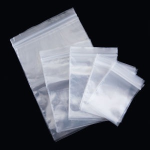 50pcs Thicken Zipper Sealed Bags Clear Plastic Storage Pouch for Small Jewelry Food Packing Reclosable Zippers Sealing Pouches