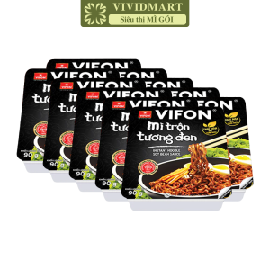 [SET 10 KHAY] - VIFON - Mì khay trộn Vifon 6 vị: Hải Sản Spaghetti Bò Sa tế Tương đen Pad Thái Tôm chua cay Thái (90g/khay)