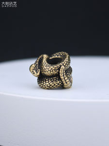 ลูกปัดสานมือทำด้วยทองแดงบริสุทธิ์แบบย้อนยุคสำหรับเครื่องประดับ DIY ลูกปัดหางงู ลูกปัดตกแต่ง ลูกปัดร่ม เครื่องประดับอุปกรณ์