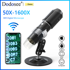 Dodosee 1600X Wireless Digital Microscope 1080P HD Video Handheld Microscope Skin Inspection Camera for iPhone Android Magnifier