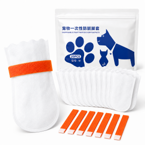 Disposable Dog Paw Covers for Light Rain and Muddy Walks 20PCS Soft Pet Booties Adjustable Straps for Small Medium Large Dogs