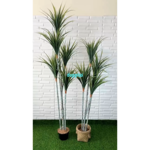 Pohon Hias Tanaman Plastik Pandan Bali Lancip Hijau T140 & T180 Latex Cover Pot Purun Handle Dekorasi Cafe Hiasan Studio