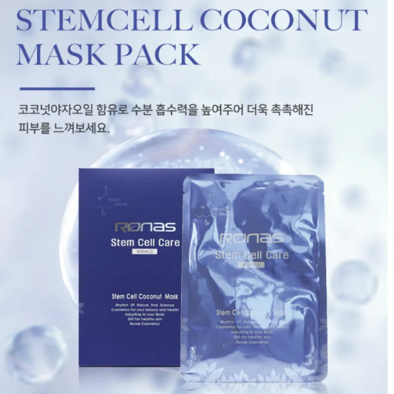 Ready to stock [RONAS] Stem Cell Coconut Mask Pack 30g × 5 Sheets