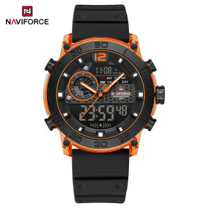 Naviforce 6104 Top Fashion Sport Mens Quartz LED Display Watch of the Multi functional Timing 5ATM Waterproof cLOCK