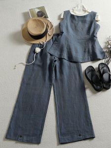 XMO | Vintage Style Linen Summer Suit