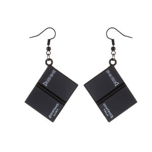 Anime Death Note Book Pendant Drop Earrings Black Death Note Double L Earring Cosplay Jewelry Birthday gifts