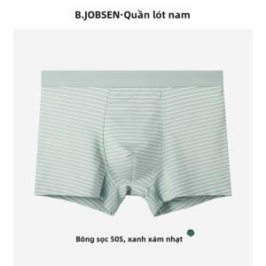 Quần Lót Nam Modal Cotton Thoáng Khí Kháng Khuẩn Quần Đùi Lưng Giữa Kẻ Sọc Trẻ Trung Quần Ngắn Không Đường May Thoải Mái