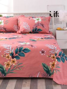 Thickened Cotton Festive Red Bed Sheet Set Lunar New Year Traditional Handwoven Rough Cloth Zodiac Year Three-Piece Cover