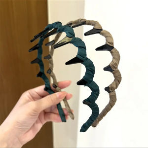 Korean Style Wave Hairband Anti-Slip High Forehead Face Wash Band Hair Clip Fashionable  Outburst Autumn New Brand Renesisman