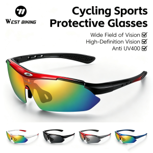 West Biking | WEST BIKING Polarized Cycling Sunglasses UV400 Sports Glasses for Men And Women MTB Road Bike Riding Fishing And Running