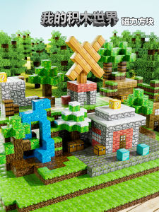 Magnetic Blocks Puzzle Childrens Christmas Gift Educational Assembly Boy Toy My World Abs Plastic Building Blocks Set