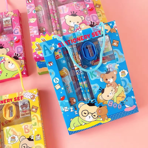 6 In 1 Stationery Pencils Set Cartoon Gift Box Childrens Christmas Gifts Kindergarten Prizes