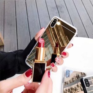 🔥COD🔥Makeup Mirror Casing For iPhone 16 15 14 13 12 11 Pro Max 14 Pro Max 15 Pro Max 16 Pro Max 12 13 Pro Max 14 15 Plus Phone Case Plating Soft Shockproof Phone Casing Simple Fashion Phone Cover 【Fast delivery】