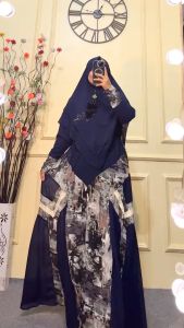 GAMIS SYARI SET HIJAB PREMIUM MOTIF MEWAH