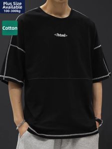 JIUSENBAO | Men Plus Size Summer Casual T-Shirt 9XL