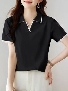 HUAXUNRAN | Collar Cotton Summer Suitable Casual Stylish Plus Size T-Shirt