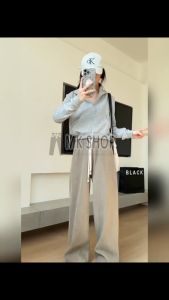 MKshop korean straight cut pants men casual sports pants ice slik drawstring pants seluar slack lelaki bertali [K15]