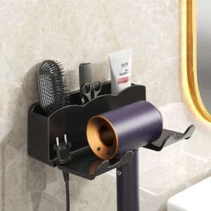 Hair Dryer Storage Rack Bathroom Air Duct Storage And Placement Rack Hanging Rack Non Perforated Bathroom Wall Mounted Bracket