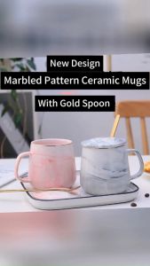 DecoRaya Perayaan Krismas Hadiah Eksklusif Marble Ceramic Couple Mugs Christmas Gift Set His Hers Holiday Season Present Winter Celebration Family Gathering Office Party Gift Exchange Secret Santa 节日送礼首选 DR