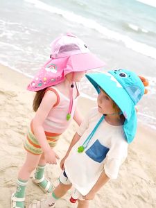 Baby Sun Cap Childrens Hat Kids Fisherman Hat Summer Sunscreen Big Brim Anti-Ultraviolet Breathable