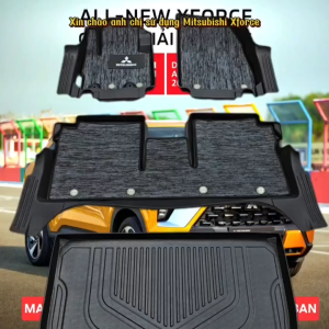 TRỌN BỘ XFORCE: Thảm lót sàn + rối + lót cốp MAXXCAR nhựa TPE đúc 5D xe Xforce 2024+.