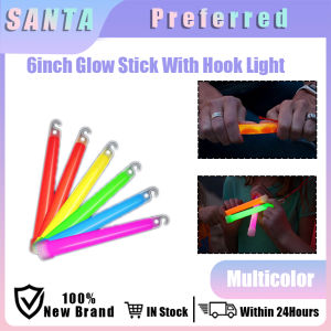 1PC Glow stick with hook 6Inch Night Lights Luminous Signal Stick for Cycling Party Diving Camping