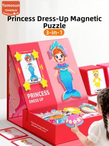 TONGMUXING | Educational Fun Princess Dress-up 3D Magnetic Puzzles