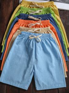 Trẻ Em Cotton Vải Bông Vải Lanh Ngắn Quần Mùa Hè Mỏng Năm Cánh Quần Thoáng Khí Thoải Mái Thấp Vòng Eo Quần Short Quần Đùi Dành Cho Bé Trai Và Bé Gái