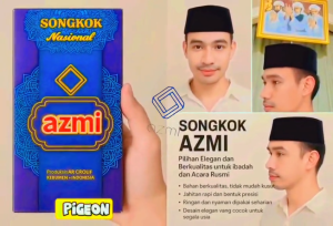 Songkok Nasional Songkok Azmi Tinggi 8 Full AC Bahan Beludru Pigeon Kualitas Premium!!!