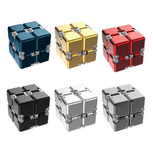 Metal Magic Cube Stress Relief Toy Cube Portable Educational Toys Decompresses Relax Toys for Children Adults Birthday Gift