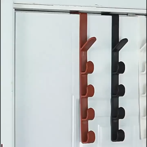 Gantungan Cantolan Kait Pintu 5 Hook Lemari Baju Topi Tas Handuk Kacamata Kunci Magic Hanger Serbaguna Tanpa Paku Multifungsi