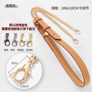 Adjustable Metal Chain Strap Half Leather Crossbody Bag Womens Handbag Strap Accessory Single Purchase Replacement Strap