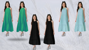 ADX - Annalyn Maxi Dress in Challis Fabric for Women - Casual and Formal Wear