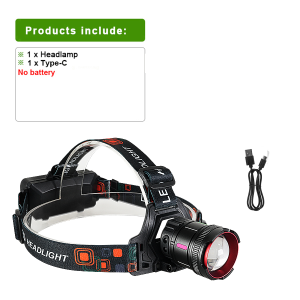 680000000LM Ultra Powerful LED Headlamp Super Bright Rechargeable Head Flashlight Long Shot 6000m Headlight Fishing Hunting