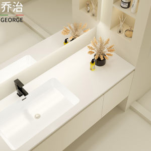 Acrylic Sensation Stone DuPont Corian Integrated Basin Rock Board Bathroom Cabinet Combination Washing Stand Seamless Ceramic Basin