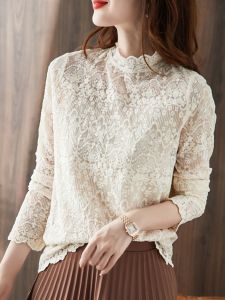 DAIXIANGFEIZI | Lace Half-Neck Blouse