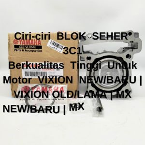 Blok Seher Yamaha 3C1 & Cylinder Piston Kit Vixion: New vs Old