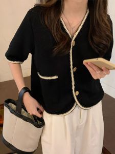 Plus Size Plus Size Ladies French Age-Reducing Classic Style Short Tops Womens Summer Short Sleeve Covering Belly Thin Elegant Chic Shirt