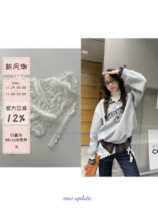 Sinbounboun Chic Pure Desire Short Skirt with Lace Apron And Triangle Scarf High Waist Irregular Vintage Style Korean System