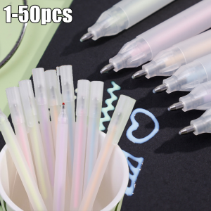 50pcs/30pcs/20pcs/10pcs Solid Glue Stick Pen Candy Color Quick-drying Glue Dot Crafting Scrapbooking School Office Supplies White Line Pens Stationery Supplies