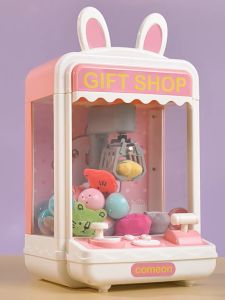 Mainan Anak Claw Machine Kartun Otomatis Mesin Tangkap Boneka Dengan Musik Dan Lampu Hadiah Anak-anak