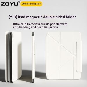 ZOYU Case Magnetic for iPad A16 10th Gen For iPad Pro 11 13 12.9 Air 11 Air4/5 With Magnetic Detachable Y-Shaped Folding Cover