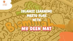 Islamic Colouring Placemat for Kids - Great Islamic gift for muslim children - Wipeable and Reusable Silicone Coloring Placemat