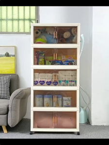 HOTUS【ตู้เก็บของพับได้มีล้อ】ตู้เก็บของ 4/5/6 ชั้น ประตูคู่แม่เหล็ก｜ออกแบบพับเก็บประหยัดพื้นที่｜กันน้ำ-กันฝุ่น｜เหมาะสำหรับห้องนอน/ห้องแต่งตัว｜ล้อลื่น360°ไร้เสียง ตู้เก็บของ ชั้นเก็บของ ตู้ ตู้ลิ้นชัก ตู้วางของ ตู้หนังสือ ตู้ใส่ของ ตู้เก็บ ของ ใน ห้องน้ำ