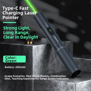 deli | Rechargeable Laser Pointer Bright Green Beam Business Conference Teaching Multifunction