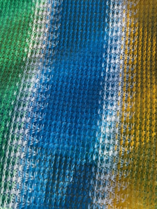 1pc Colorful Striped High-Density Breathable Sun Shade Net - Durable Plastic Outdoor Shading Fabric for Patio Picnic Carport Garden Balcony and Corridor Cooling Canopy