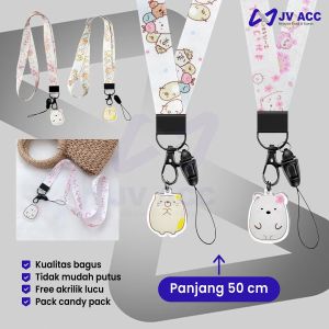 NVN-TL15 TALI HP STRAP GANTUNGAN LEHER HANDPHONE KARAKTER SUMIKHO LUCU