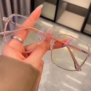 Korean Fashion Glasses Photochromic Anti Radiation Anti-blue Light Glasses Women Anti Radiation Glasses Square Frame