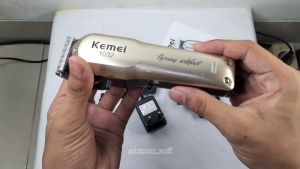 Paket Alat Cukur Rambut Kemei KM-1032 Mesin Pangkas Dan Potong Rambut Cas Elektric Hair Clipper